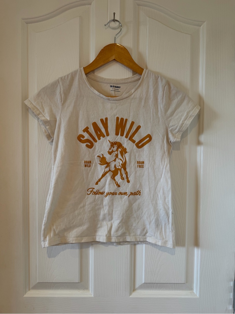 Old Navy Girls Stay Wild Horse Graphic T-Shirt XL 14-16